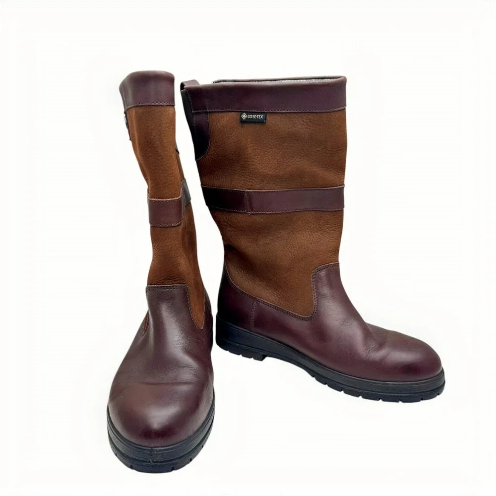 Dubarry Kildare Brown Leather Gore-Tex Country Riding Boots 41/9-9.5 women